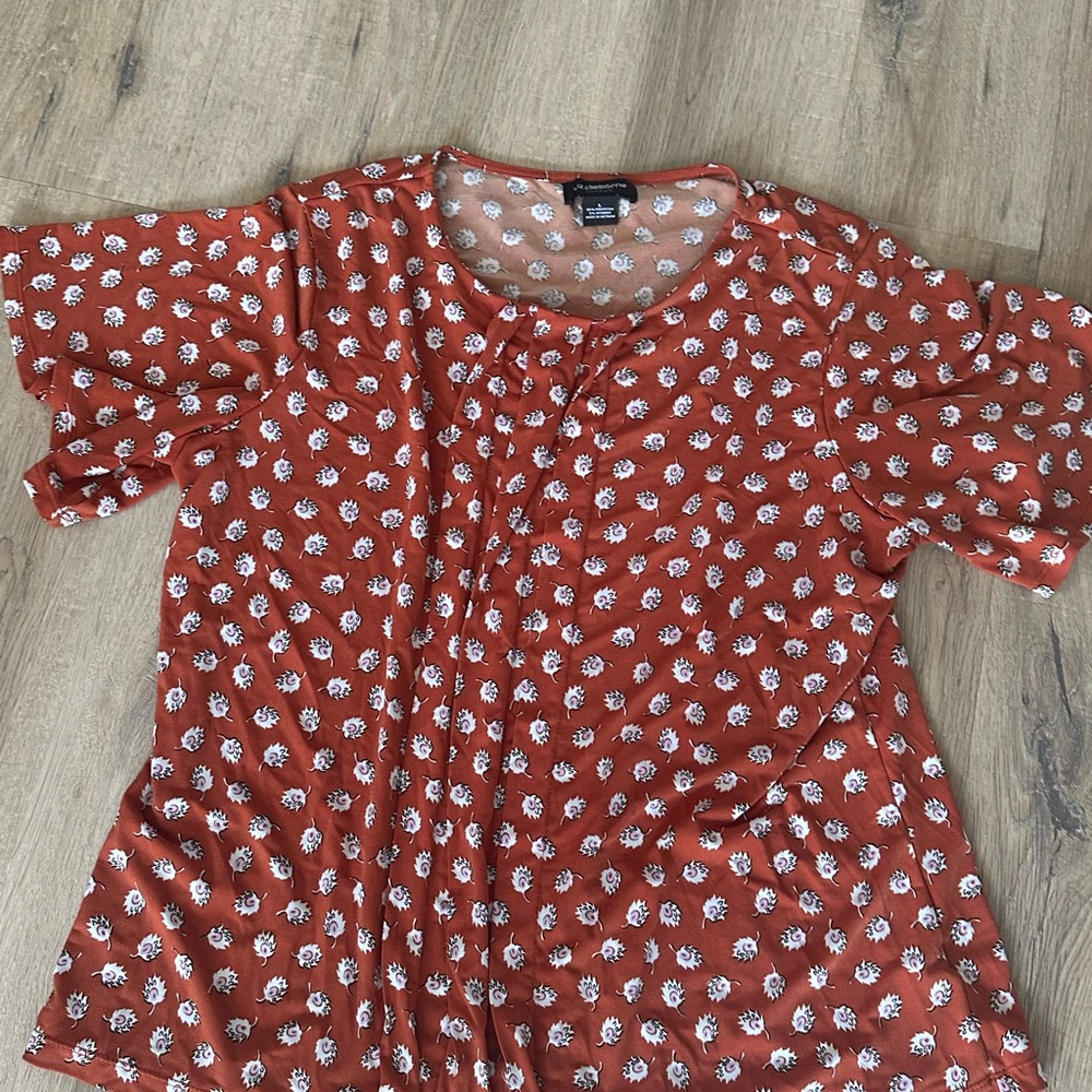 Liz Claiborne Career ruffle top